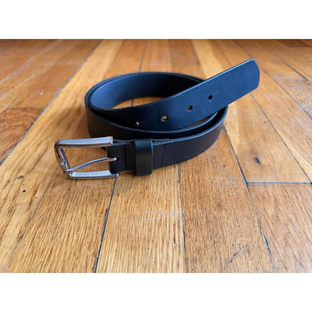 GAP Distressed Black Leather Belt Mens sz 36